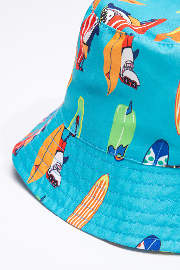 Boy's Surf Patterned Hat - 2
