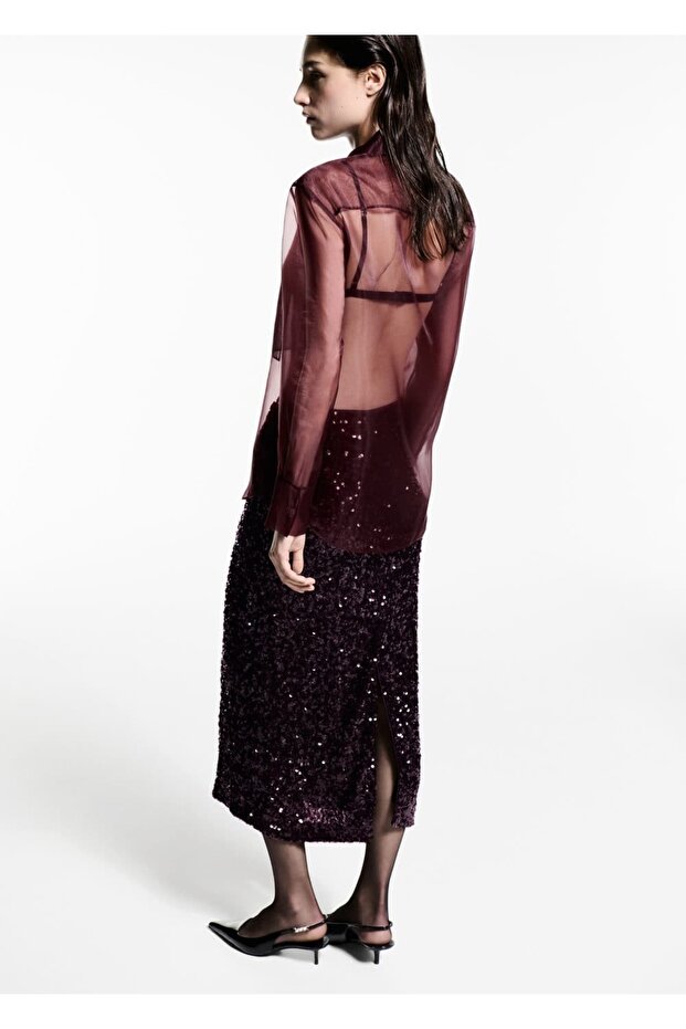 Leopar desenli bluz - 4