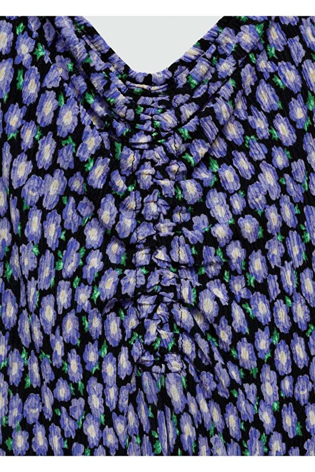 Desenli uzun elbise - 6