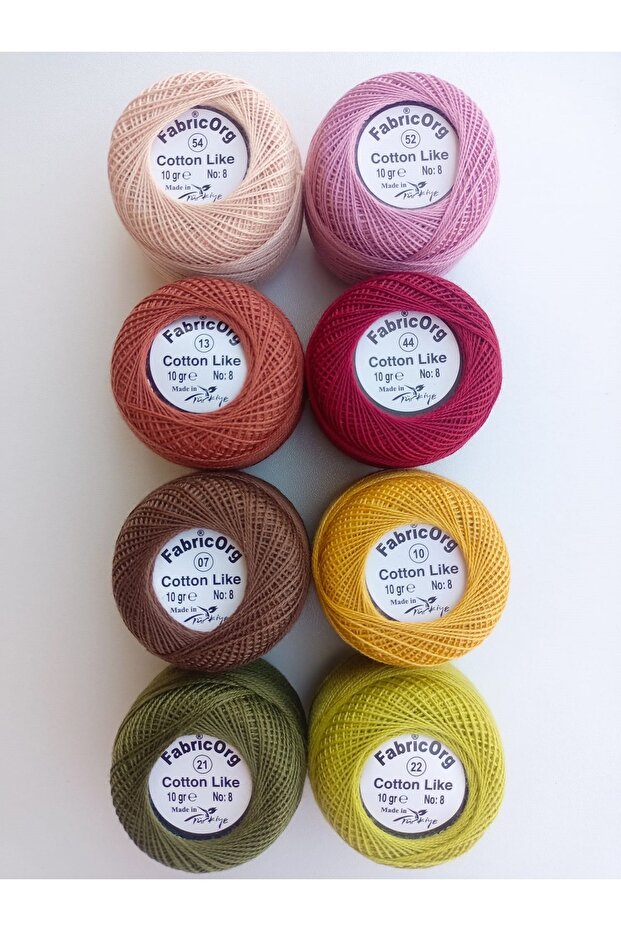 Cotton Like Etamine-cross stitch 8 Piece Thread Set 10 (10 GR-NO.8)