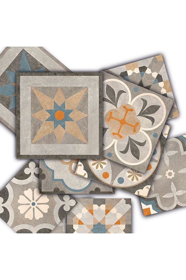 Kendinden Yapışkanlı Kayısı Desenli Pvc Karo 10x10 Cm 20'li Paket - 1
