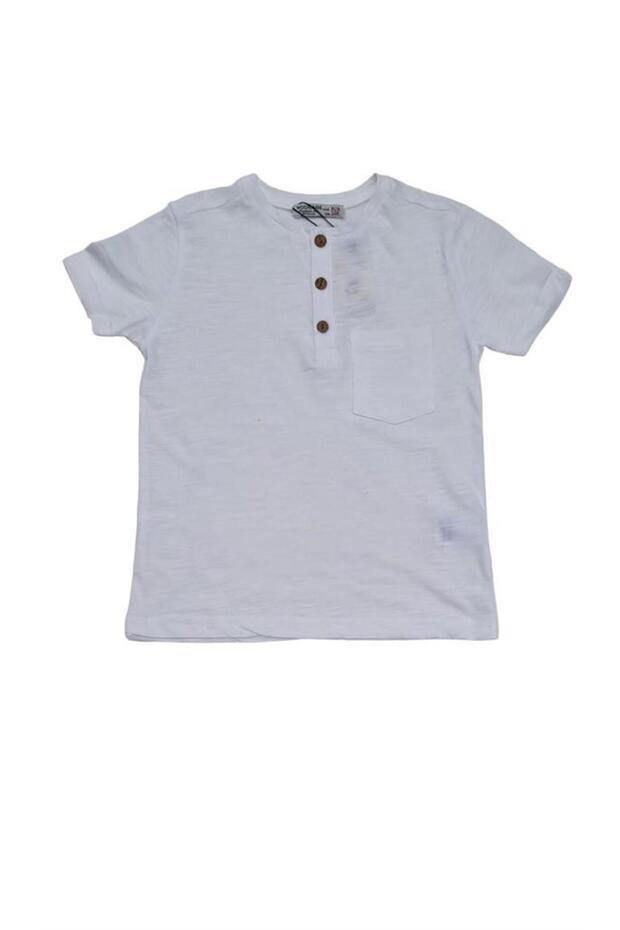 Boy's Cotton Thin Three-Button Basic T-shirt - 2