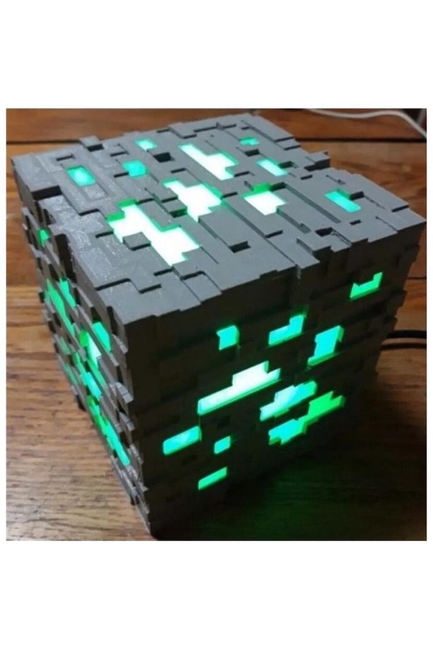 Minecraft Maden Rgb Led Lamba Şarjlı Bluetooth Bağlantı - 4