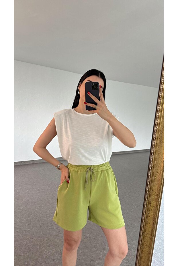 تي شيرت أبيض مبطن أساسي - 1