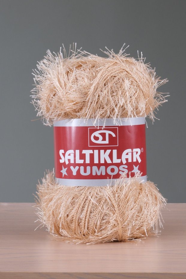 Premium Yumoş Bearded Knitting Rope Feathered Rope Bearded Rope 100Gr/140M a Quality Light Beige-100