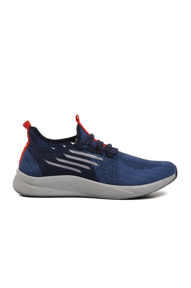 Lacivert Buz Kırmızı Fileli Hafif Unisex Spor Ayakkabı - 2