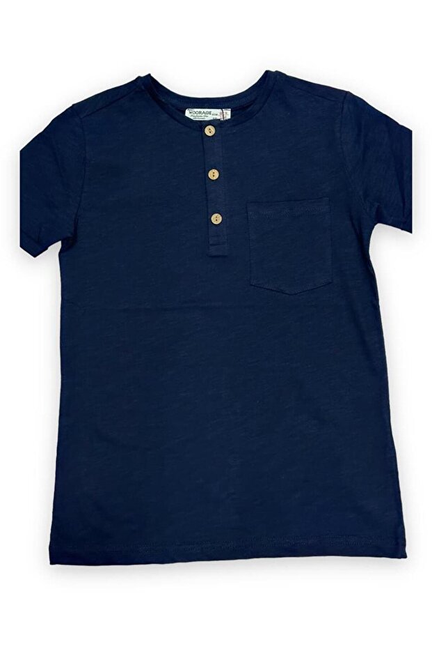 Boy's Cotton Thin Three-Button Basic T-shirt - 5