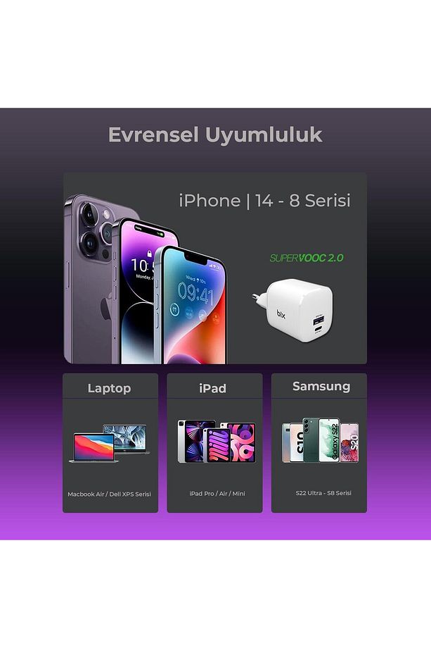 67w Supervooc 2.0 Gan Usb Ve Type-c Pd Hızlı Şarj Cihazı - 5