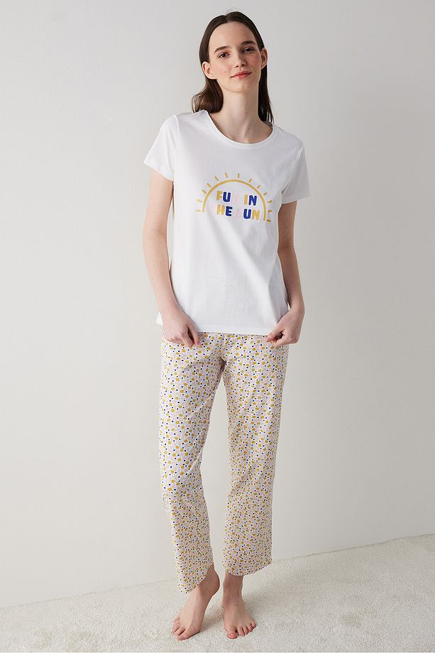 Fun İn The Sun Çok Renkli Pantolon Pijama Takımı - 1