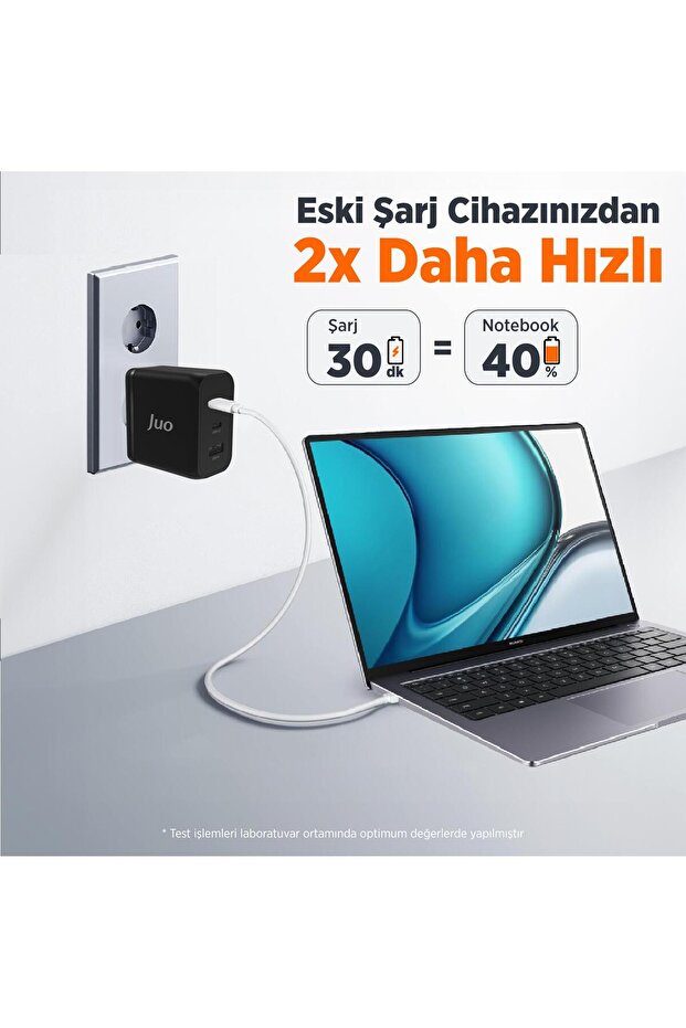 65w Usb-c Usb-a 3 Portlu Gan Şarj Aleti Iphone & Macbook & Notebook Uyumlu Pd Type-c Hızlı Şar - 8