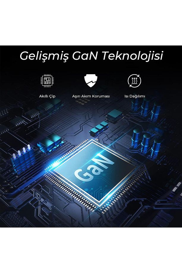100w Usb Type-c Qc 4.0 Pd 3.0 Gan 3 Portlu Hızlı Şarj Cihazı - 7