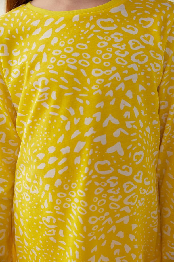 Lila-sarı Leoparlı 2li Pijama Takımı - 4