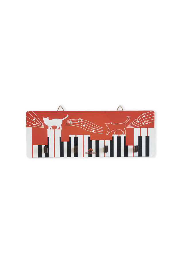 Set of 4 Decorative Cat Piano Hangers