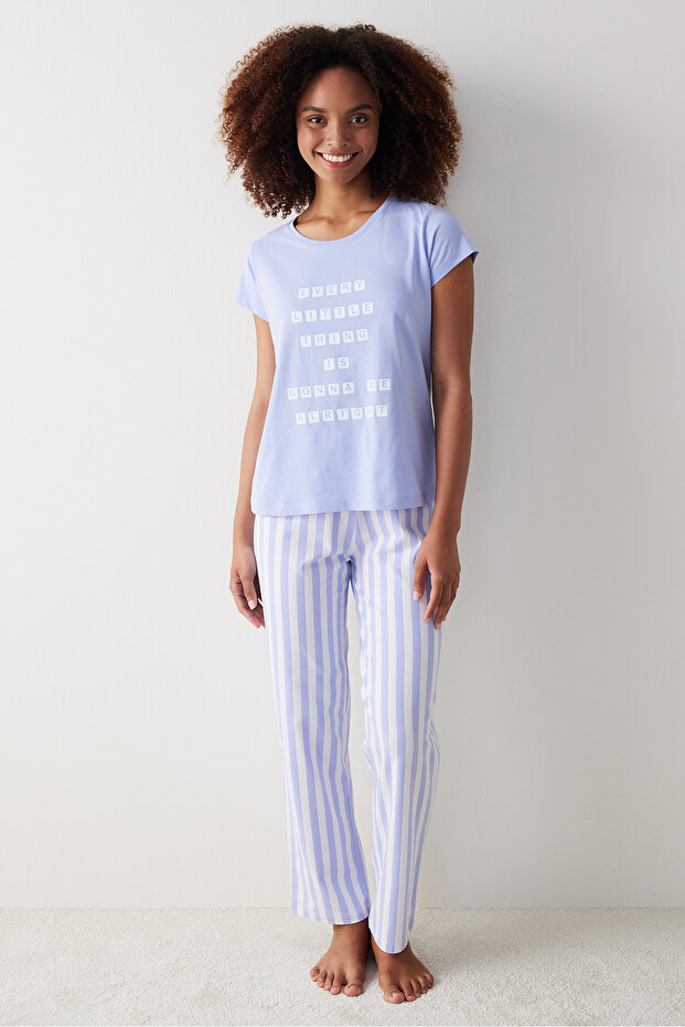 Alright Lavender Pants Pajama Set