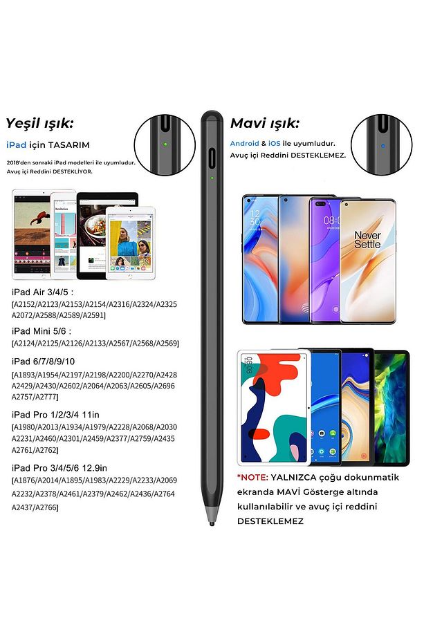 Sp02b Universal Android Ve Ipad Tablet Uyumlu Dokunmatik Bluetooth Stylus Yazı Ve Çizim Kalemi S - 3
