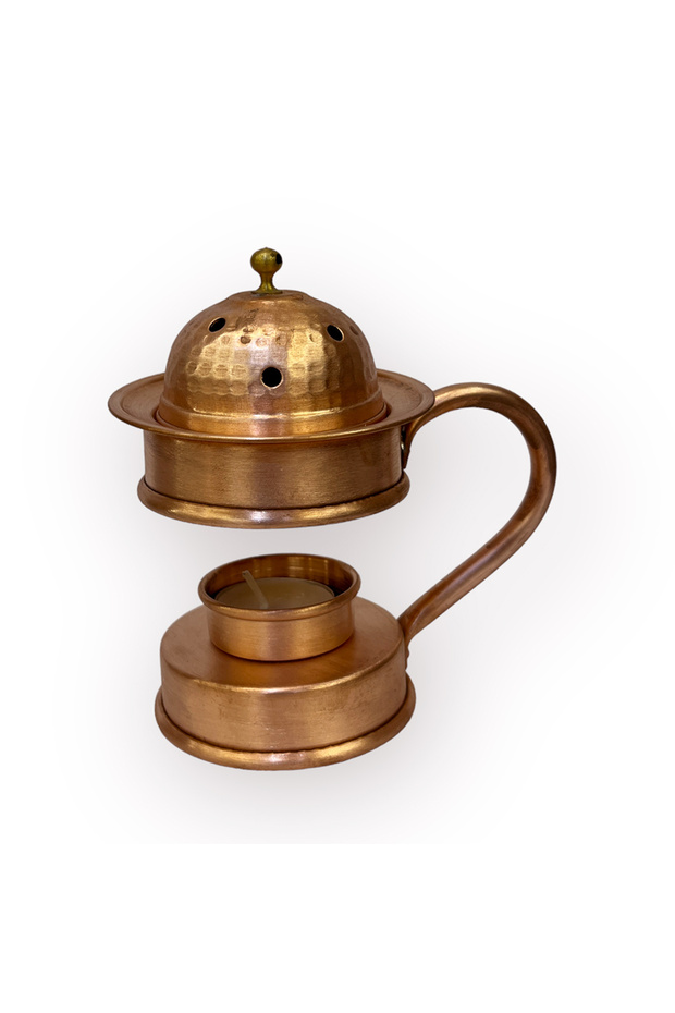 Skoçlu Aromaterapi Bakır Buhurdanlık - 1