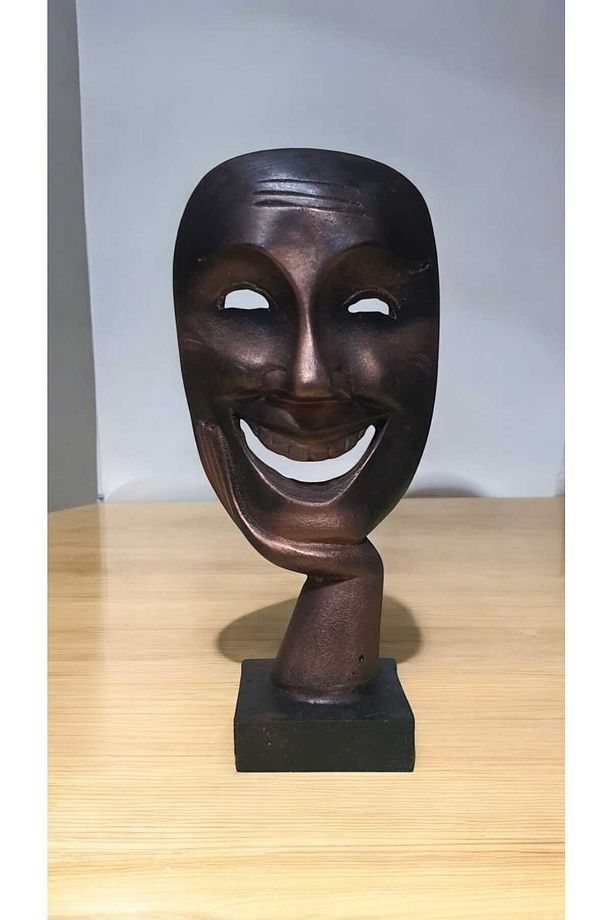 Tiyatro Mask 3'lü Heykel Biblo Set - 4