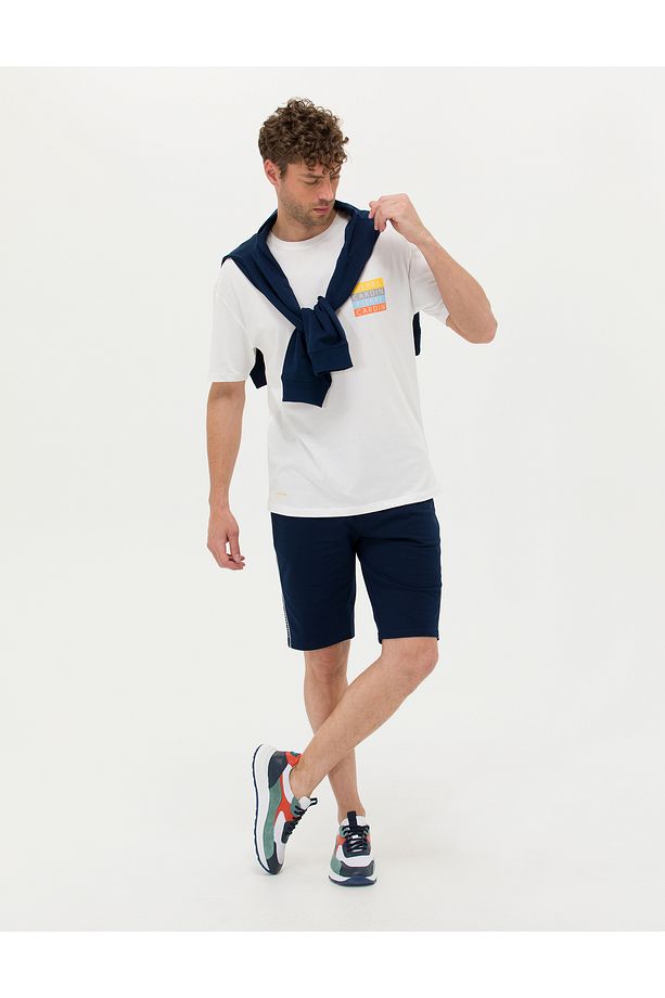 Lacivert Slim Fit Örme Şort 50264571-VR033 - 1