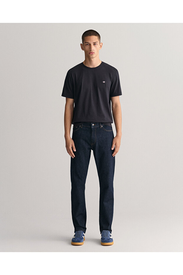 Erkek Lacivert Regular Fit Jean - 1