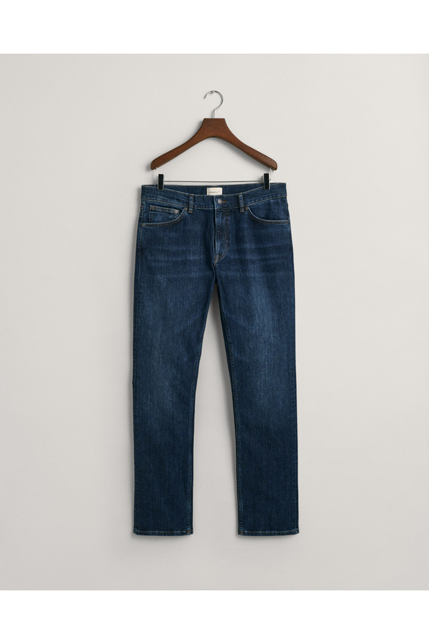 Erkek Lacivert Regular Fit Jean - 4