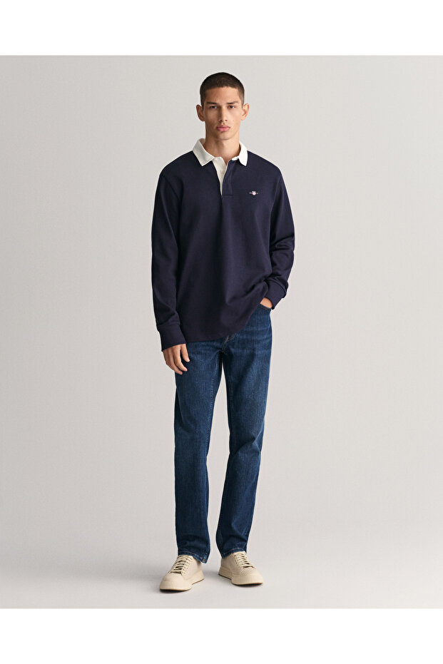 Erkek Lacivert Regular Fit Jean - 5