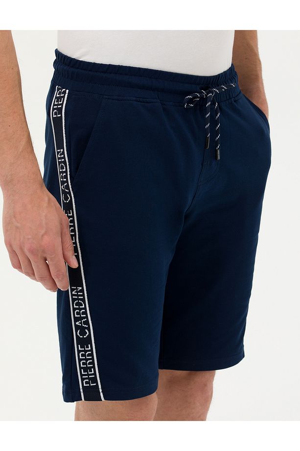 Lacivert Slim Fit Örme Şort 50264571-VR033 - 6