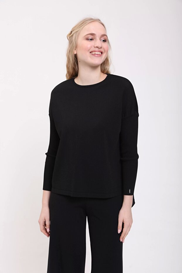 İNVEE 5879 Triko Tunik Siyah - 2
