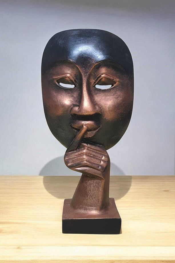 Tiyatro Mask 3'lü Heykel Biblo Set - 3