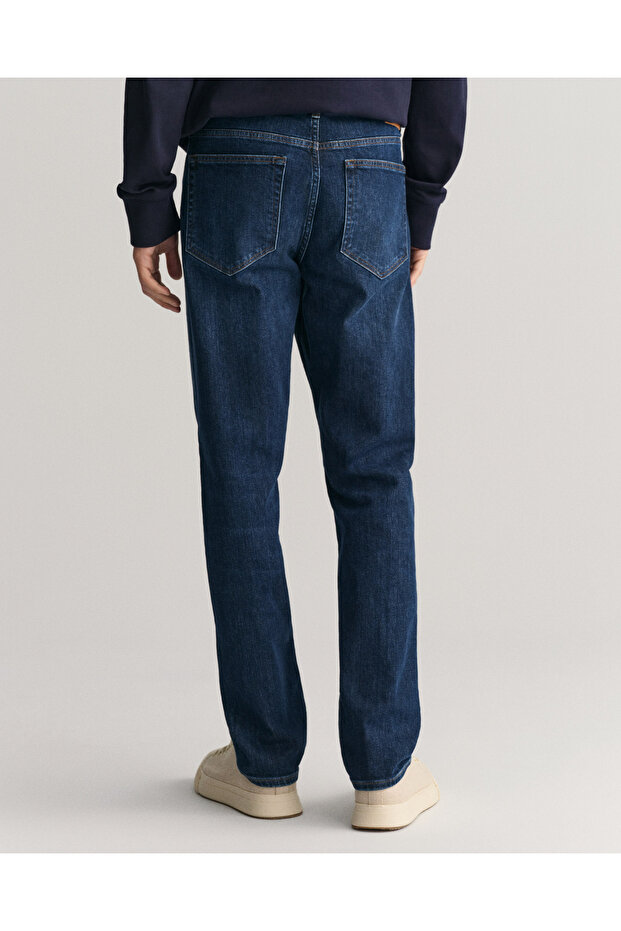 Erkek Lacivert Regular Fit Jean - 2