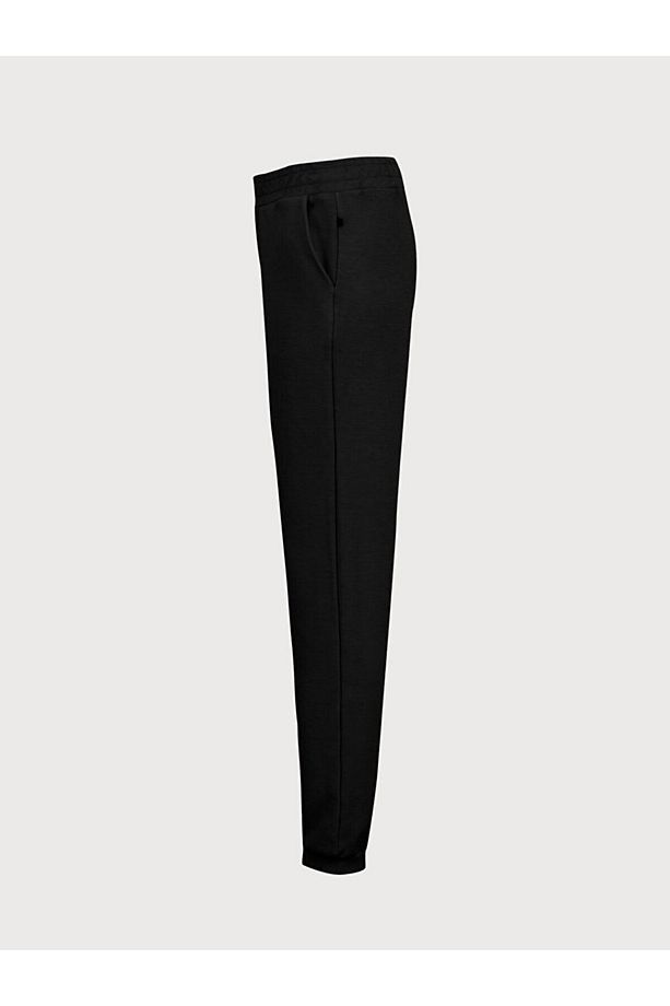 Sloganlı Jogger Regular Fit Siyah Eşofman - 3