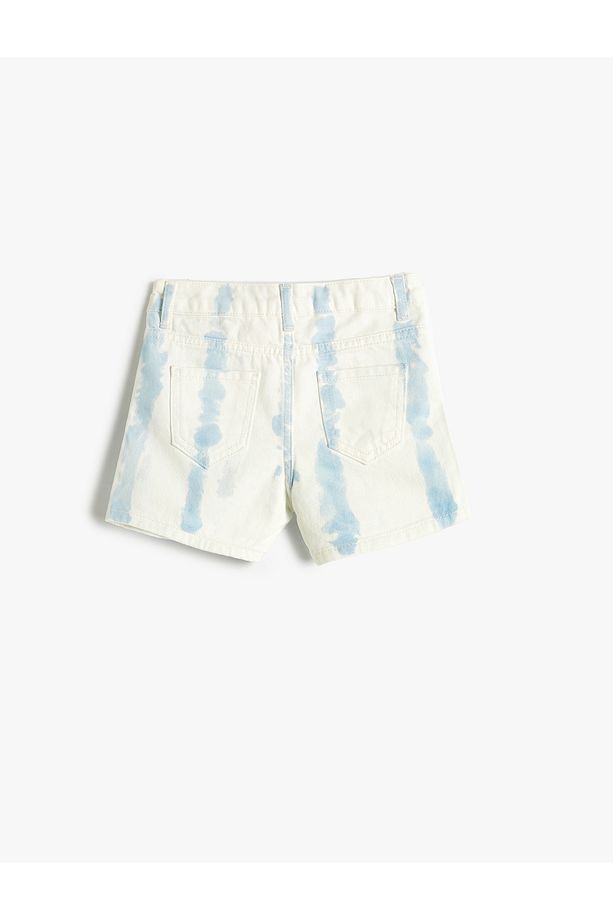 Kot Şort Mini Batik Desenli Pamuklu - 2