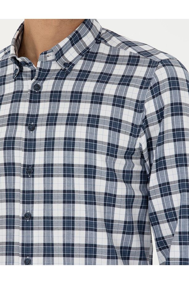 Lacivert Regular Fit Uzun Kollu Gömlek 50277746-vr033 - 7