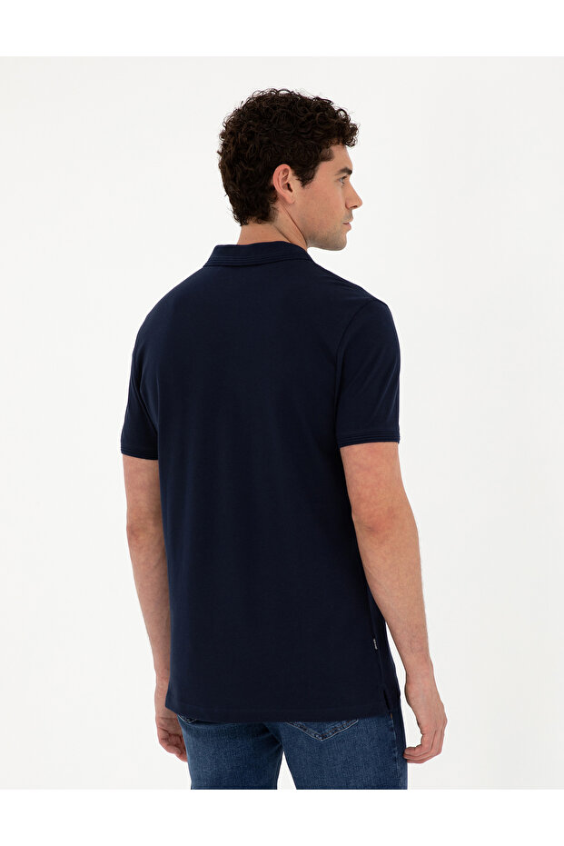 Lacivert Regular Fit Basic Tişört 50280753-VR033 - 5