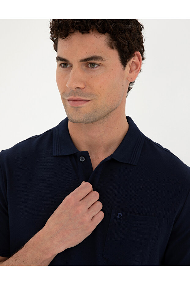 Lacivert Regular Fit Basic Tişört 50280753-VR033 - 2