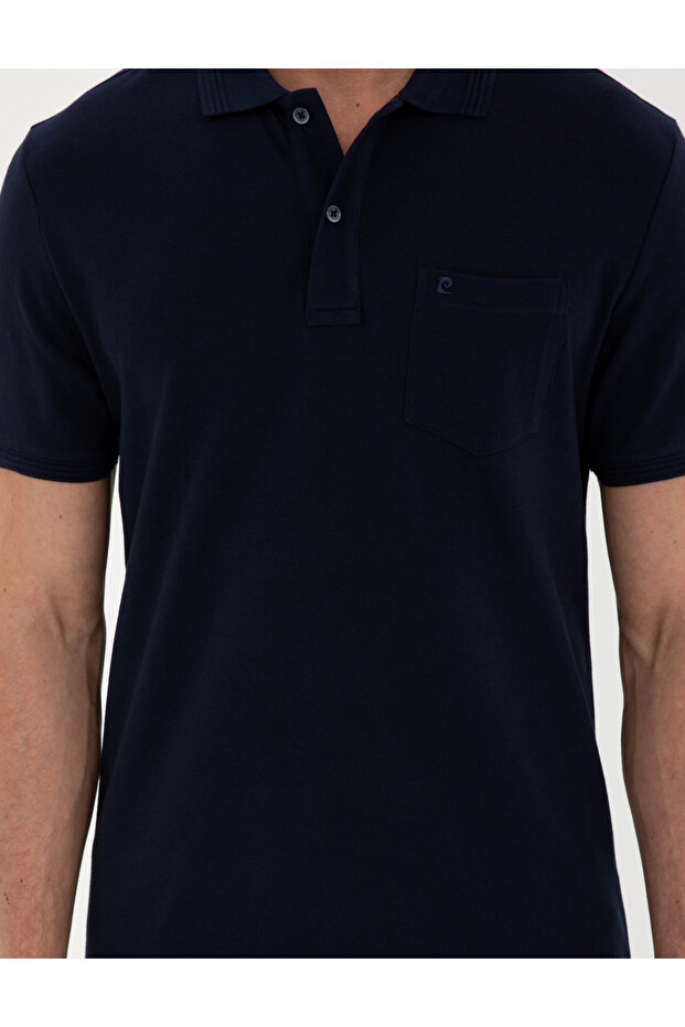 Lacivert Regular Fit Basic Tişört 50280753-VR033 - 6
