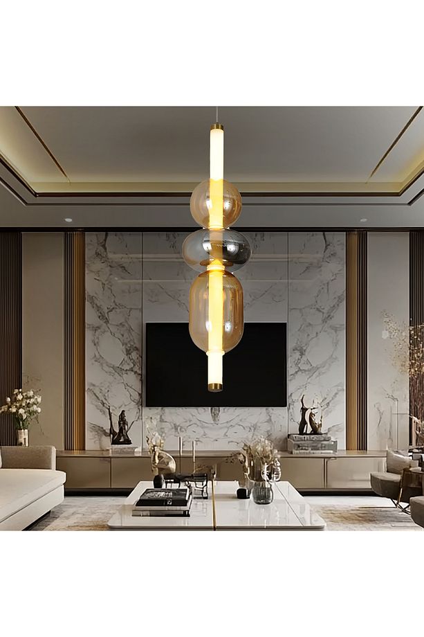 Olca 12 Watt Tekli Gold Modern Tekli Sarkıt Avize - 1