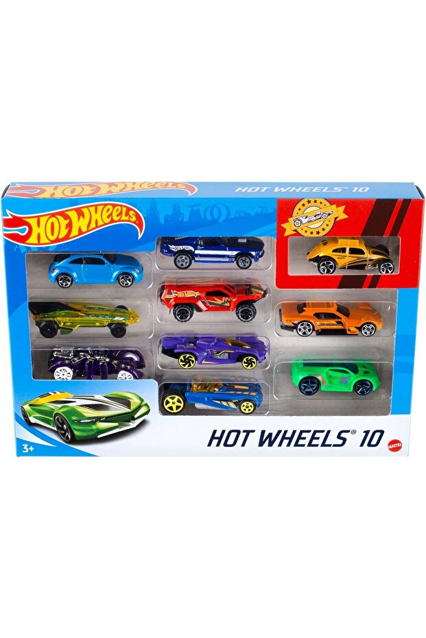 مجموعة من 10 سيارات مصبوبة بمقياس 1:64 (مجموعة من 10 قطع) - 1