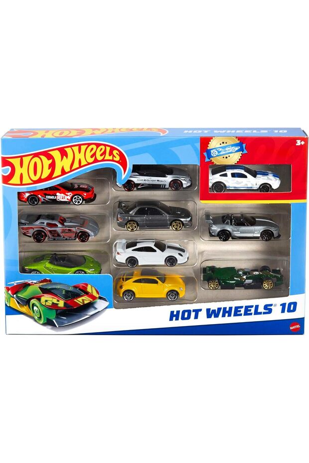 مجموعة من 10 سيارات مصبوبة بمقياس 1:64 (مجموعة من 10 قطع) - 6