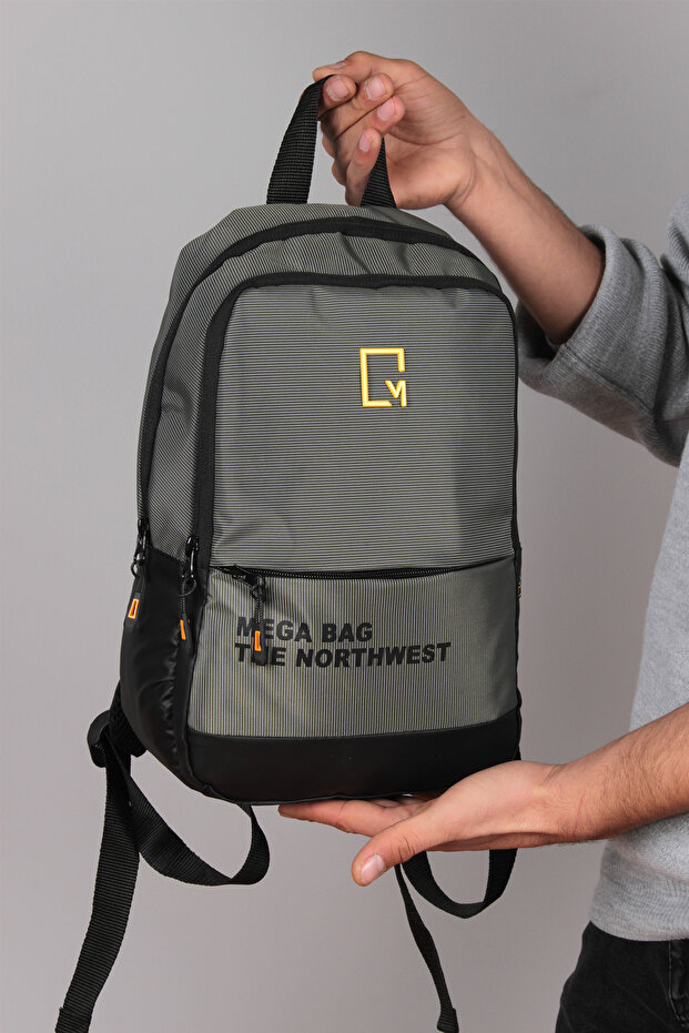 حقيبة ظهر مقاومة للماء باللون الرمادي Mega-1028 - 4