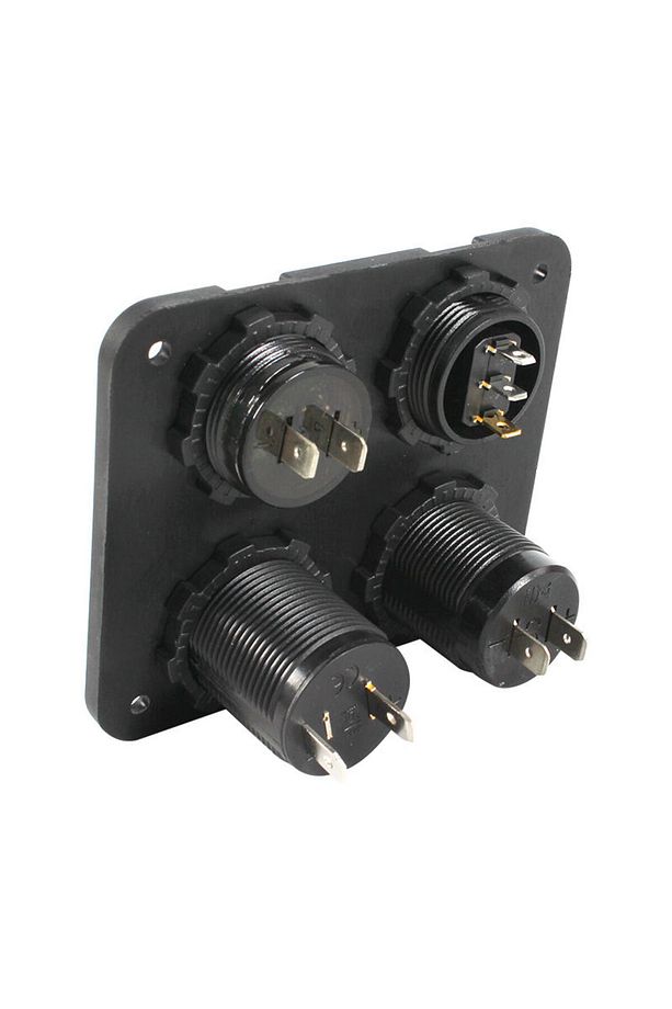 12v 2 Şarj Soketi+çakmaklık+voltaj Göstergesi+on-off Düğmeli Kontrol Paneli - 6