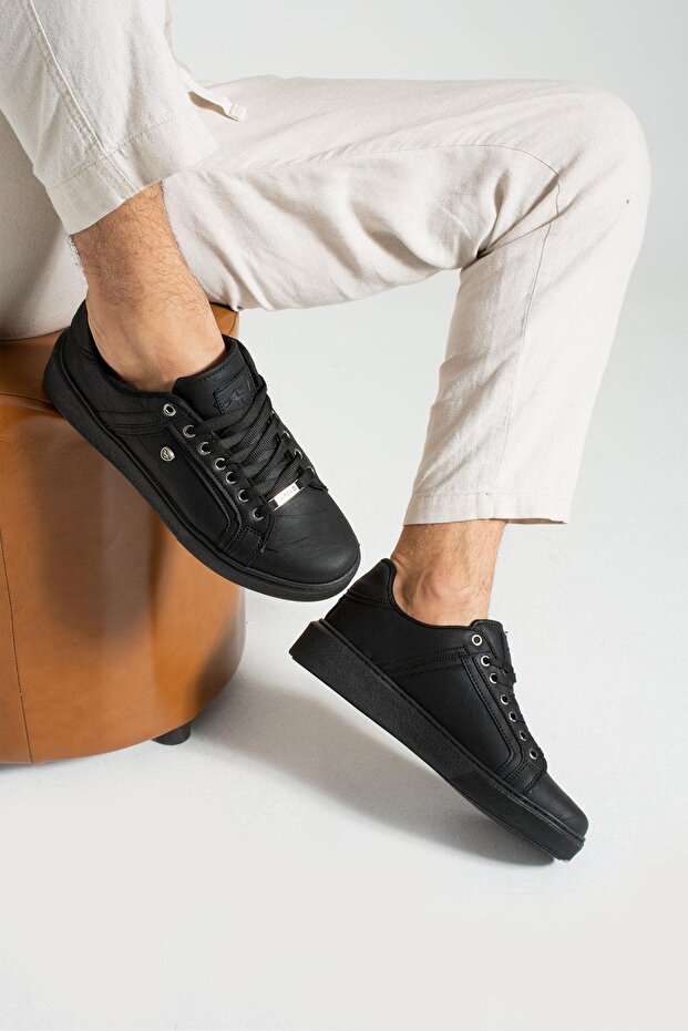 333 Black Color Black Sole Men's Casual Shoes