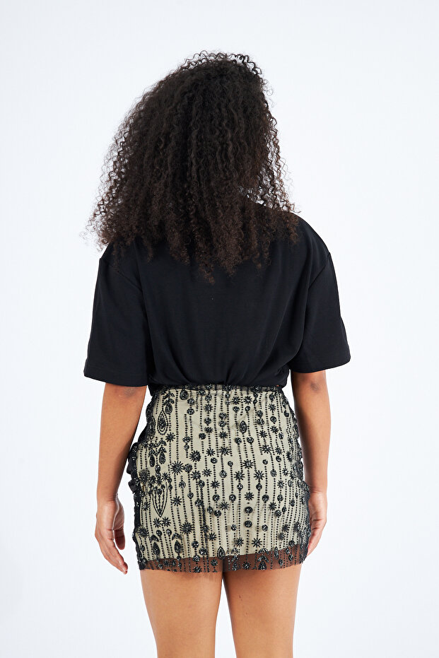 Aurora Black Mini Skirt - 4