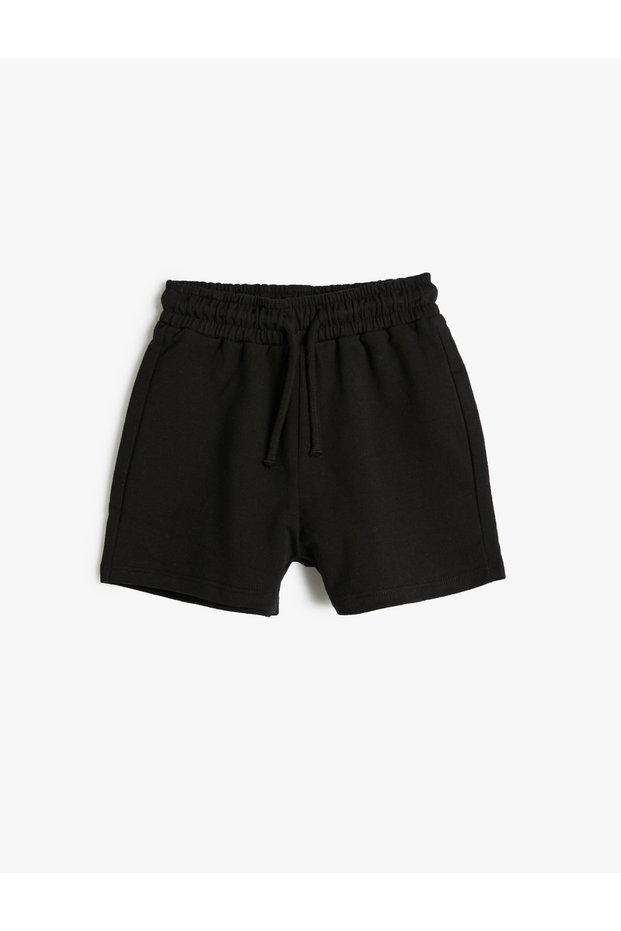 Basic Shorts Tie Waist Pocket Cotton