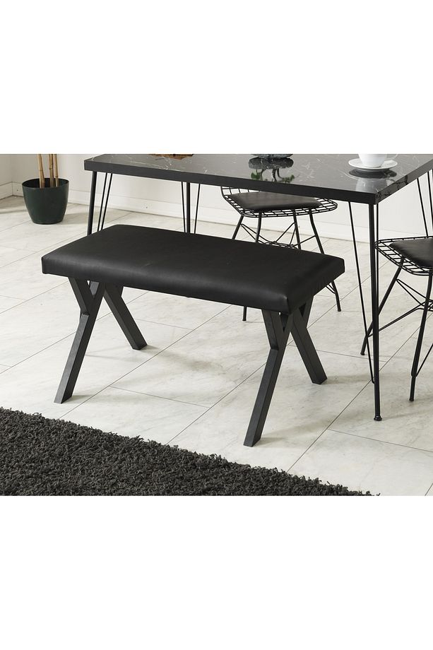YENİ NESİL BENCH PUF METAL AYAK Mutfak salon Çalışma - 1