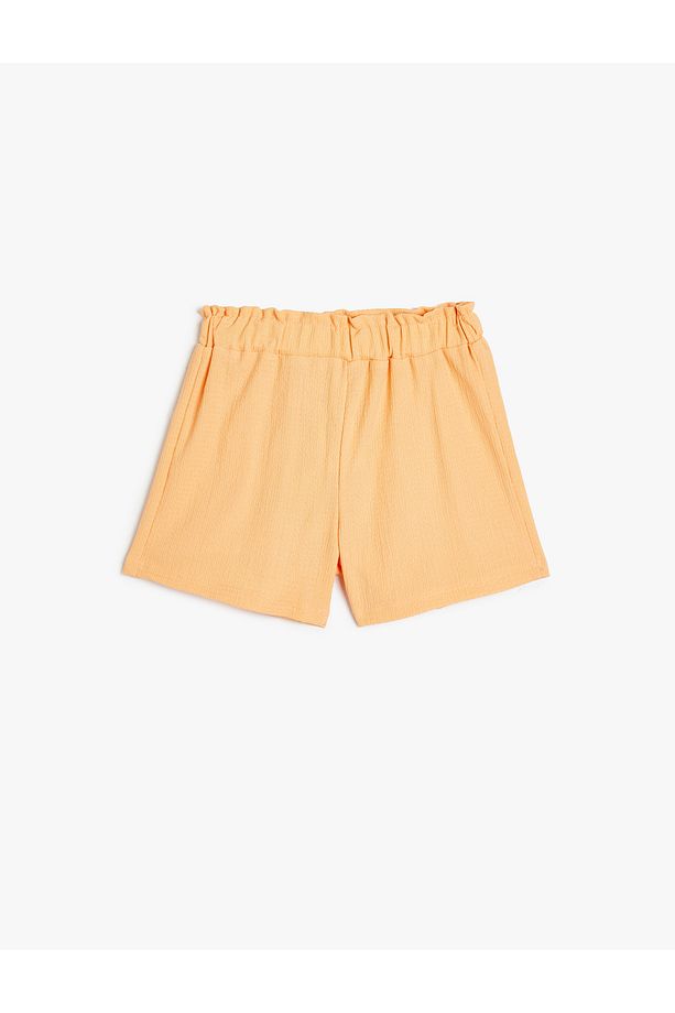 Basic Şort Beli Lastikli Dokulu - 1
