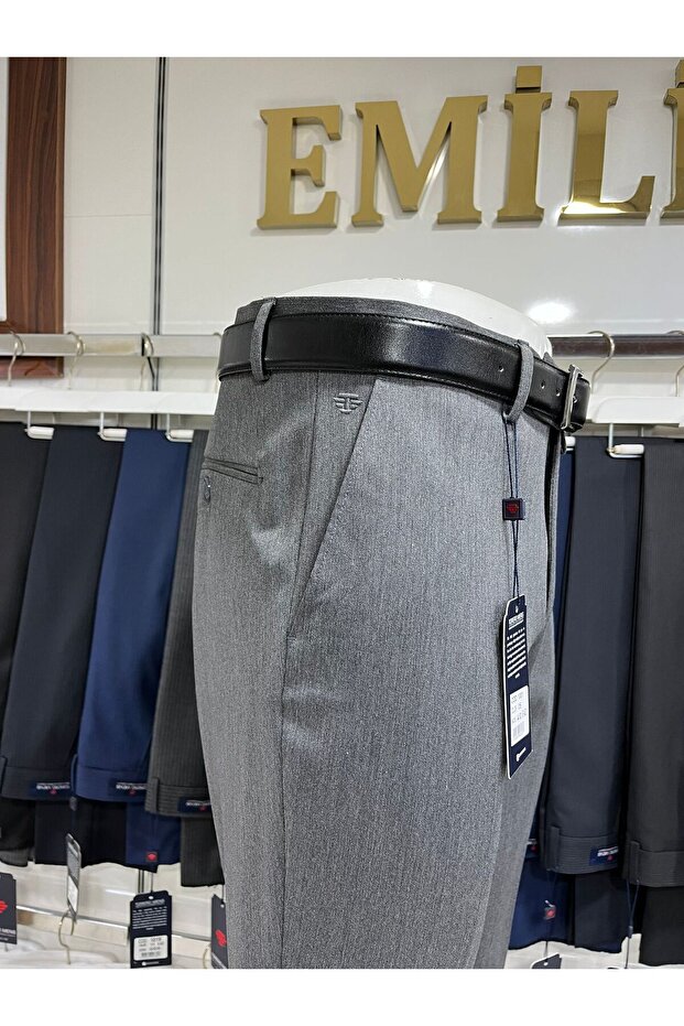Men's Regular Fit Oversize Lycra Fabric Trousers