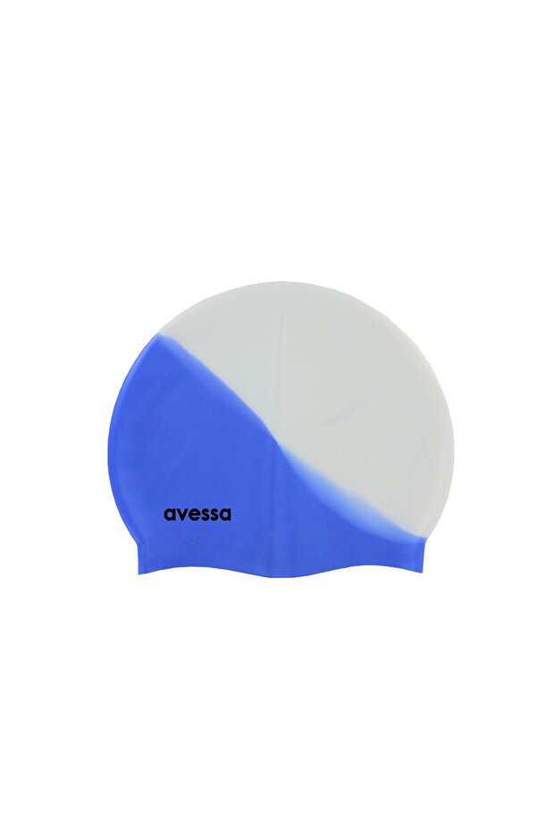 Rainbow Silicone Cap White-Blue Mc502