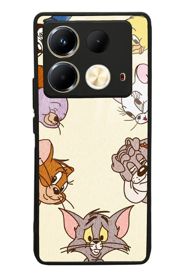 Infinix Note 40 Glossy Phone Case with Tom and Jerry Design