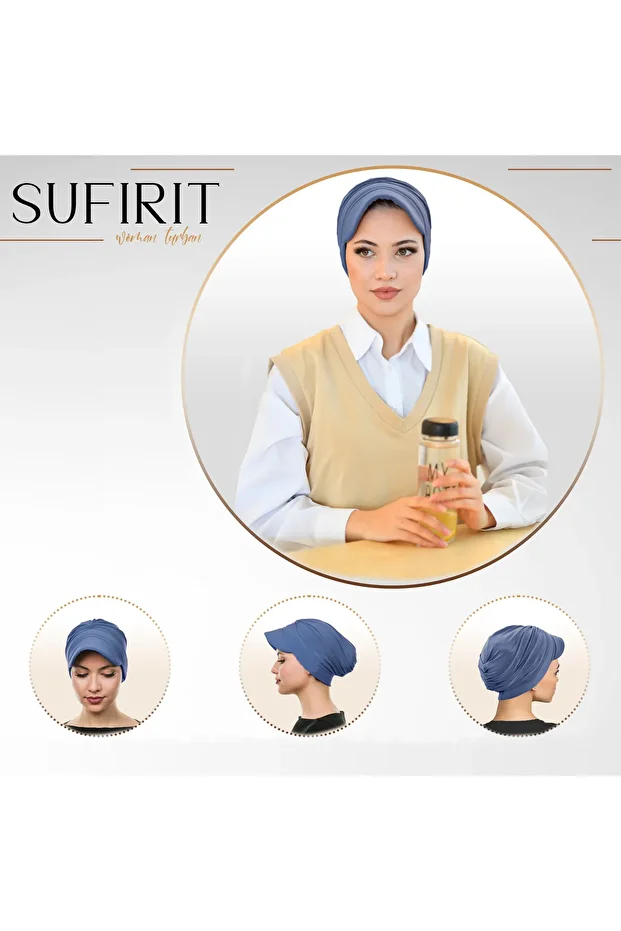 Spor Şapka- Tesettür Bone - Bone Eşarp- Hazır Bone Şal- Tasarım Bone Modelleri - 3