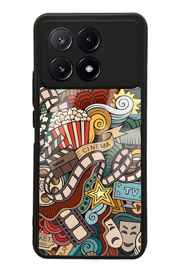 Xiaomi Poco X6 Pro Glossy Phone Case with Retro Cinema Design
